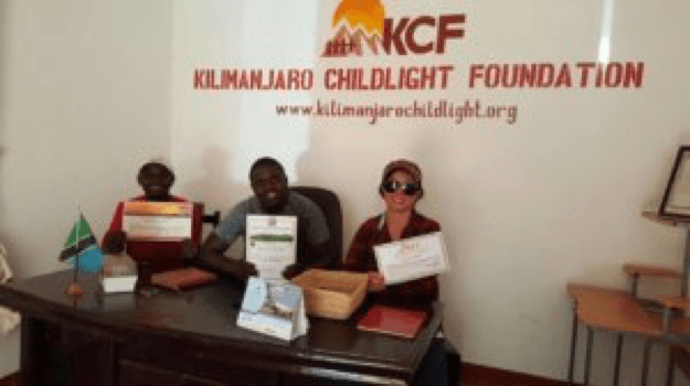 Frank and colleagues celebrating the start of Kilimanjaro Childlight Foundation